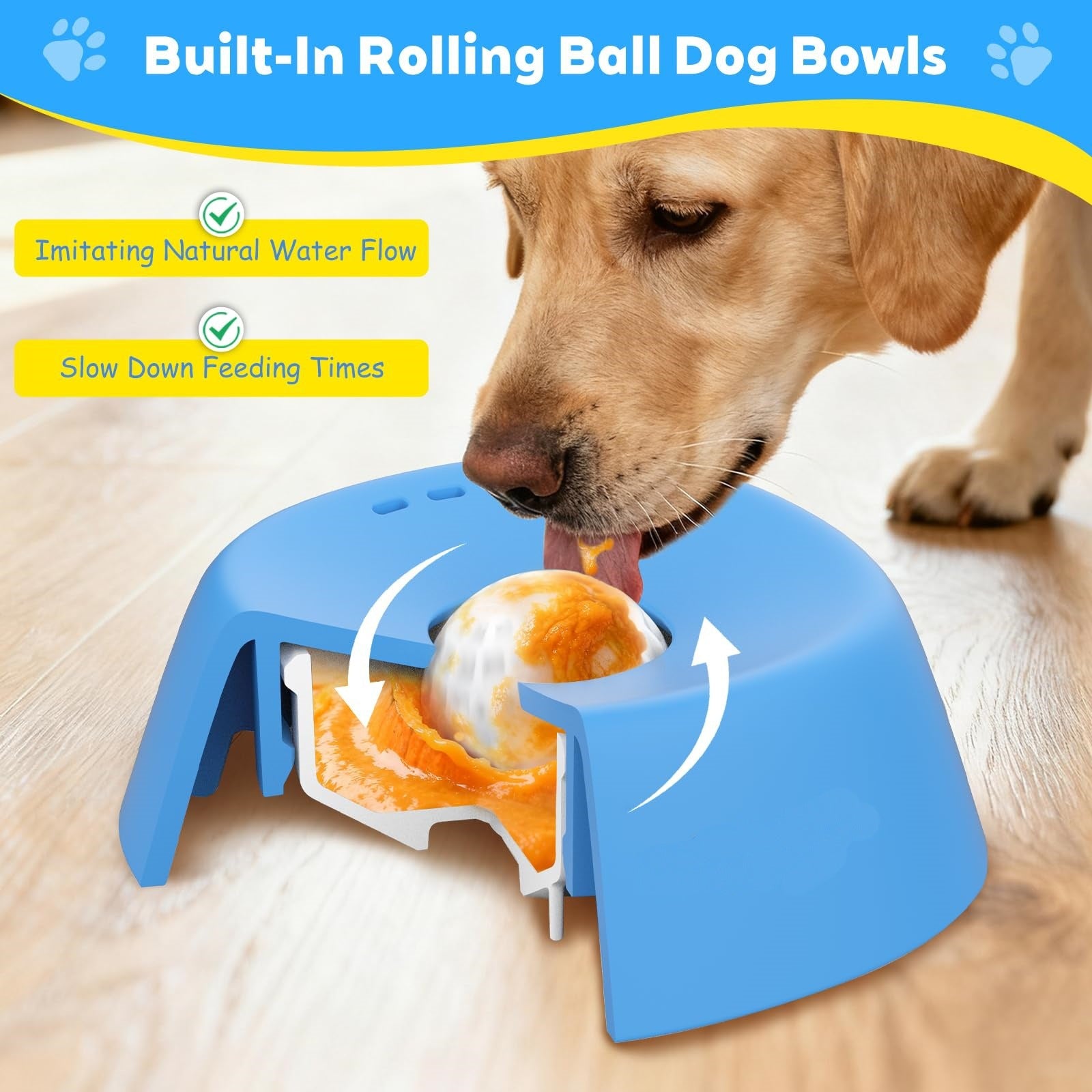WhizePet™ Rolling Treat Bowl – Slow Feeder & Boredom Buster
